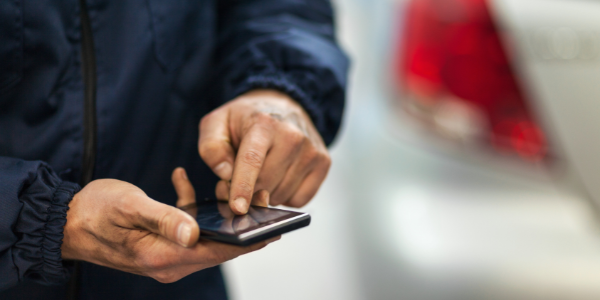 Mechanic on phone