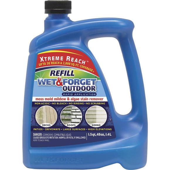 Wet & Forget 48 Oz. Hose End Refill Concentrate Moss, Mildew, Mold, & Algae Stain Remover