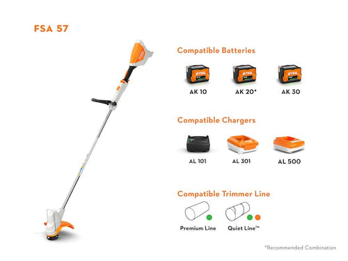 STIHL FSA 57 Lightweight Battery-Powered Trimmer