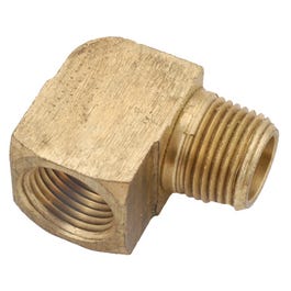 Pipe Fitting, Street Elbow, Lead-Free Brass, 3/8-In.