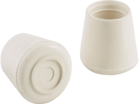 Shepherd Hardware 1-1/8-Inch Inside Diameter Rubber Leg Tips, 4-Pack, White