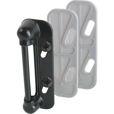 Prime Line Screen or Storm Door Spring Strike Plate, Black, Shims, Pack of 1 2-5/8 in. (2-5/8)