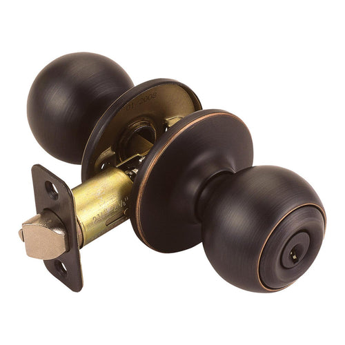 Design House Ball 2-Way Latch Entry Door Knob in Oil-Rubbed Bronze