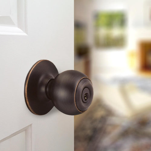 Design House Ball 2-Way Latch Entry Door Knob in Oil-Rubbed Bronze