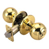 Design House Ball 2-Way Latch Entry Door Knob in Polished Brass